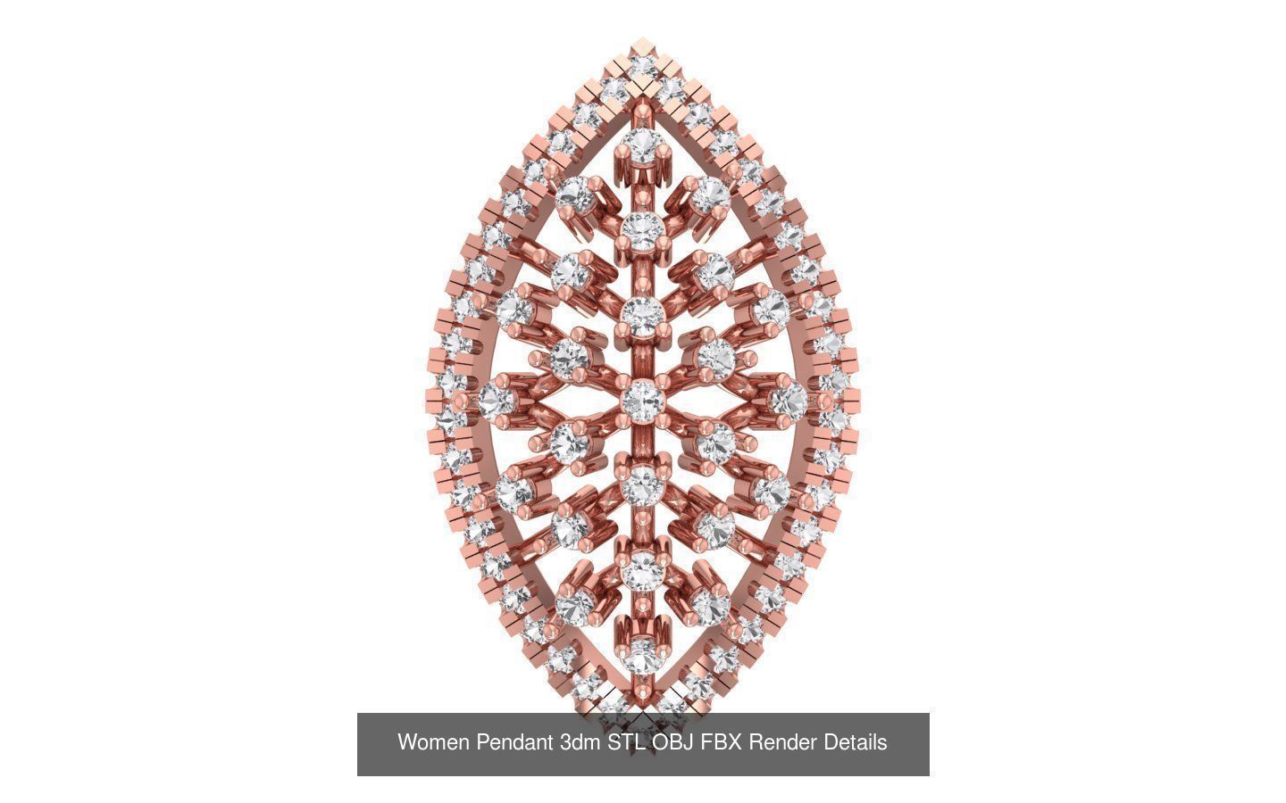 143 Women Unique Pendant 3dm STL OBJ FBX Details Collection _15