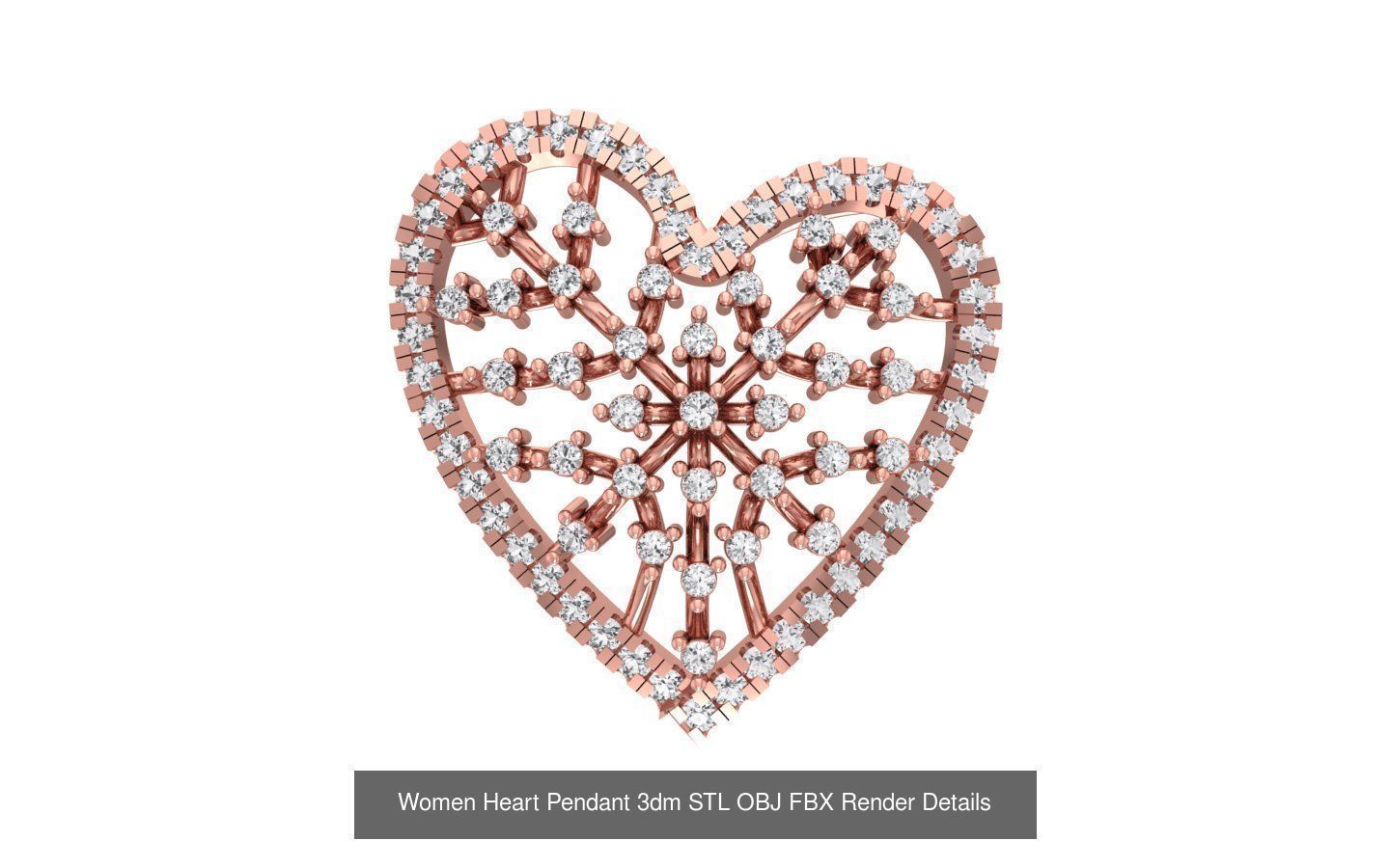 143 Women Unique Pendant 3dm STL OBJ FBX Details Collection _19