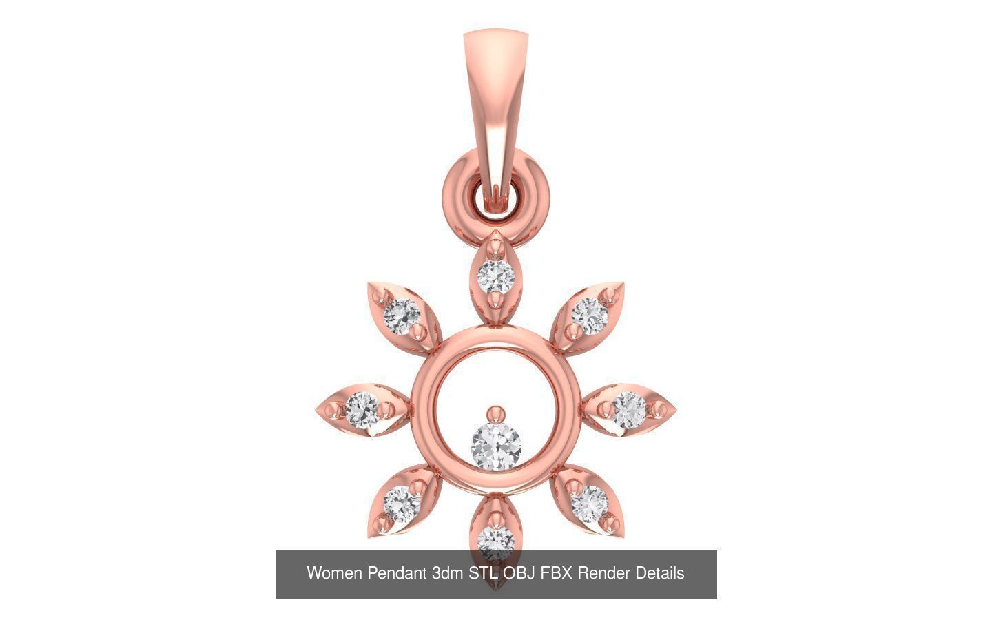 143 Women Unique Pendant 3dm STL OBJ FBX Details Collection _123