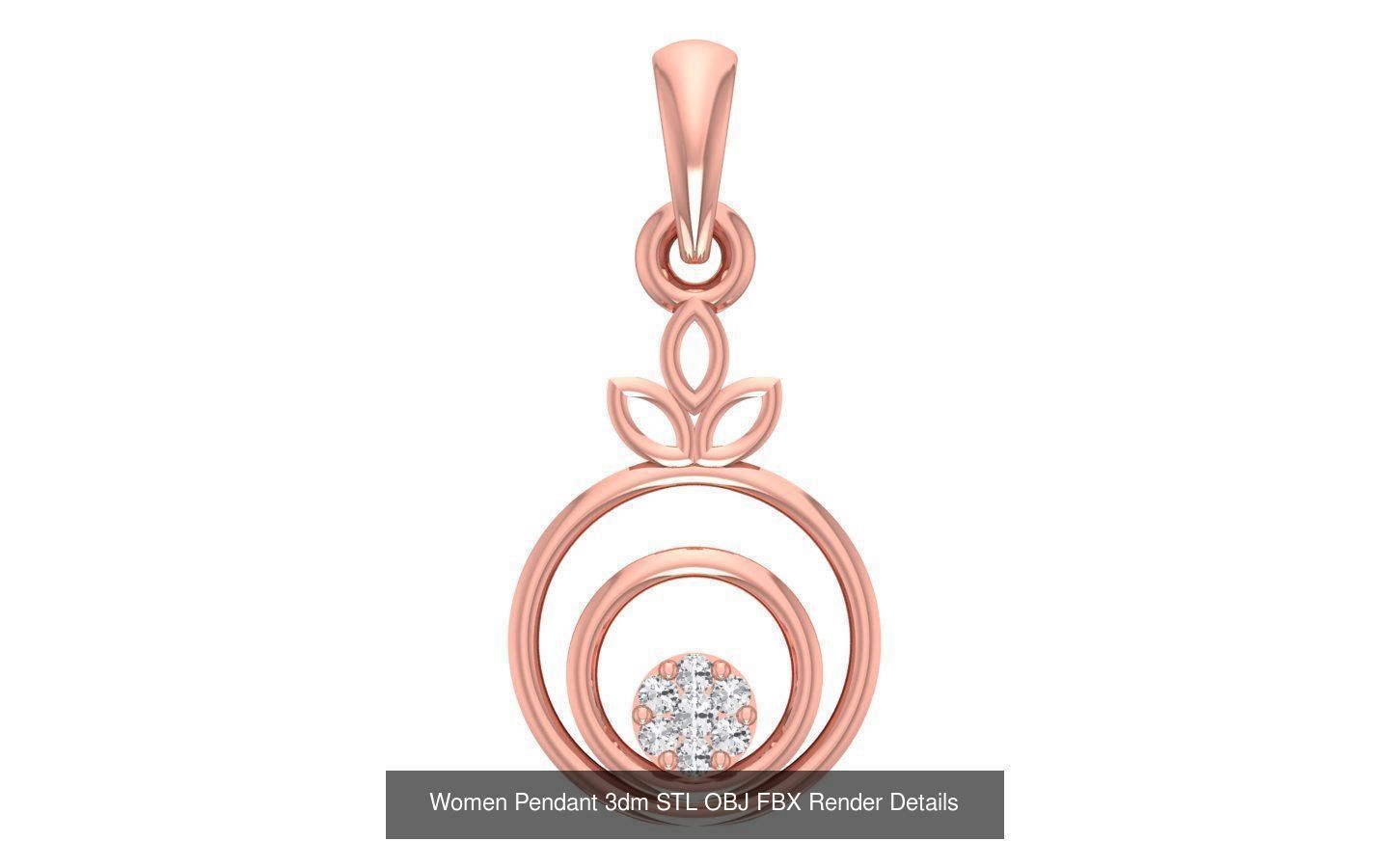 143 Women Unique Pendant 3dm STL OBJ FBX Details Collection _53