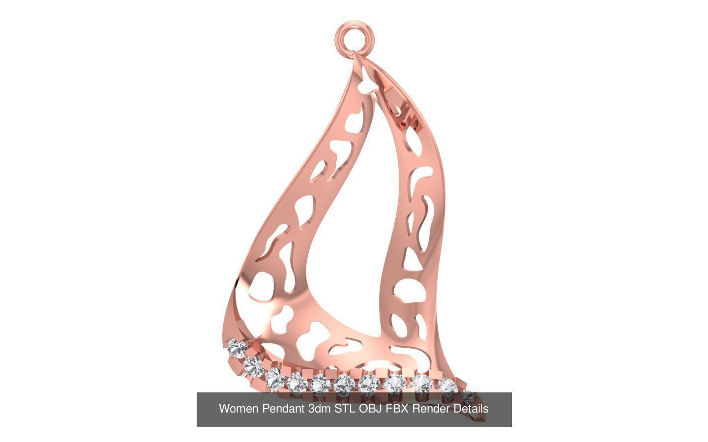 143 Women Unique Pendant 3dm STL OBJ FBX Details Collection _46