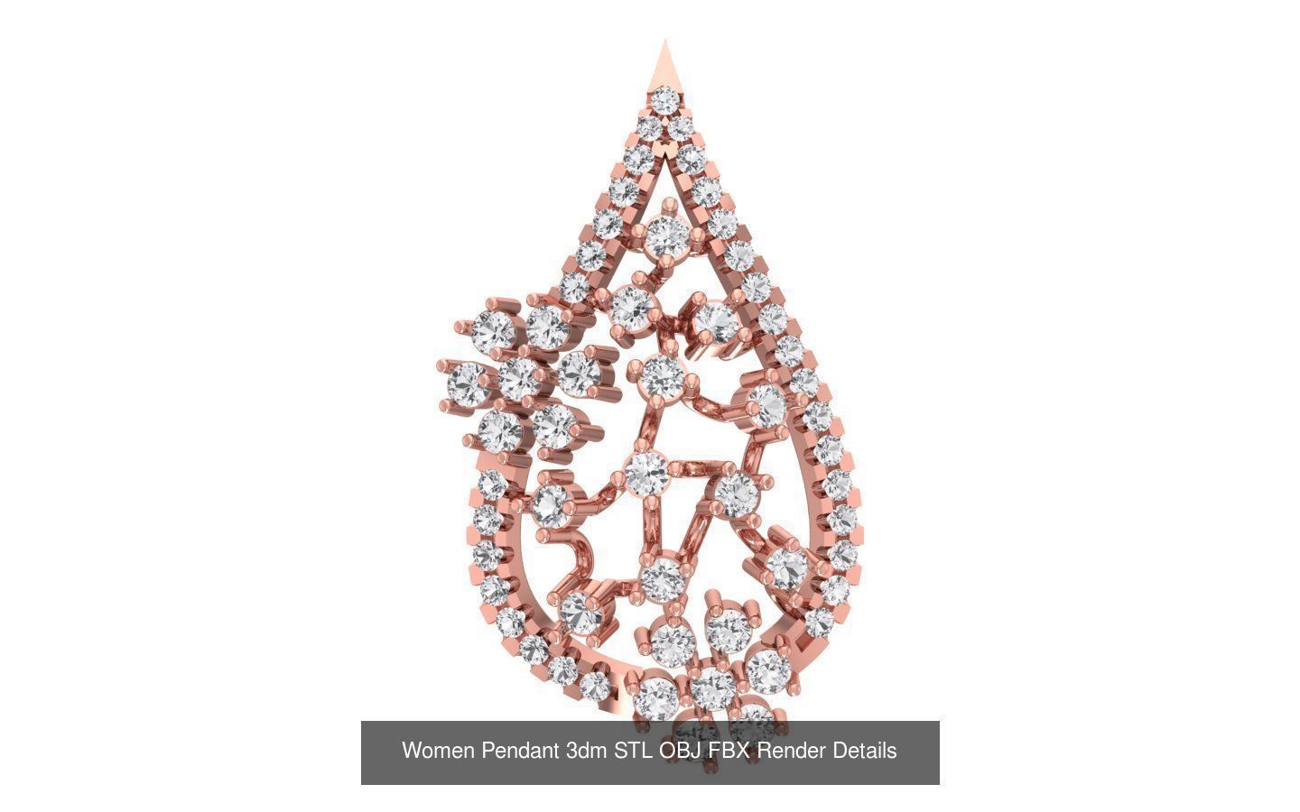 143 Women Unique Pendant 3dm STL OBJ FBX Details Collection _32