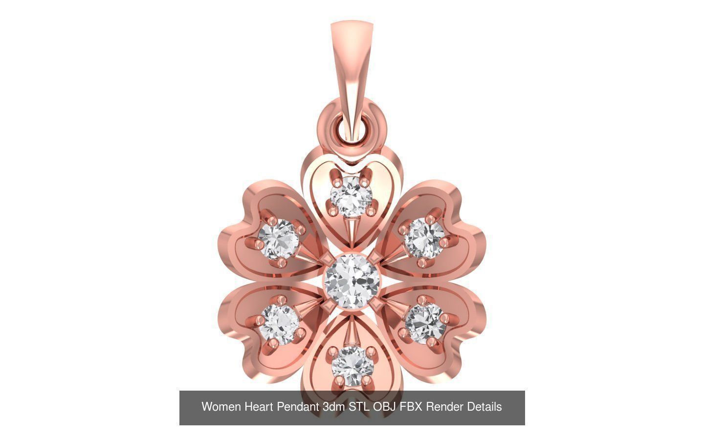 143 Women Unique Pendant 3dm STL OBJ FBX Details Collection _149