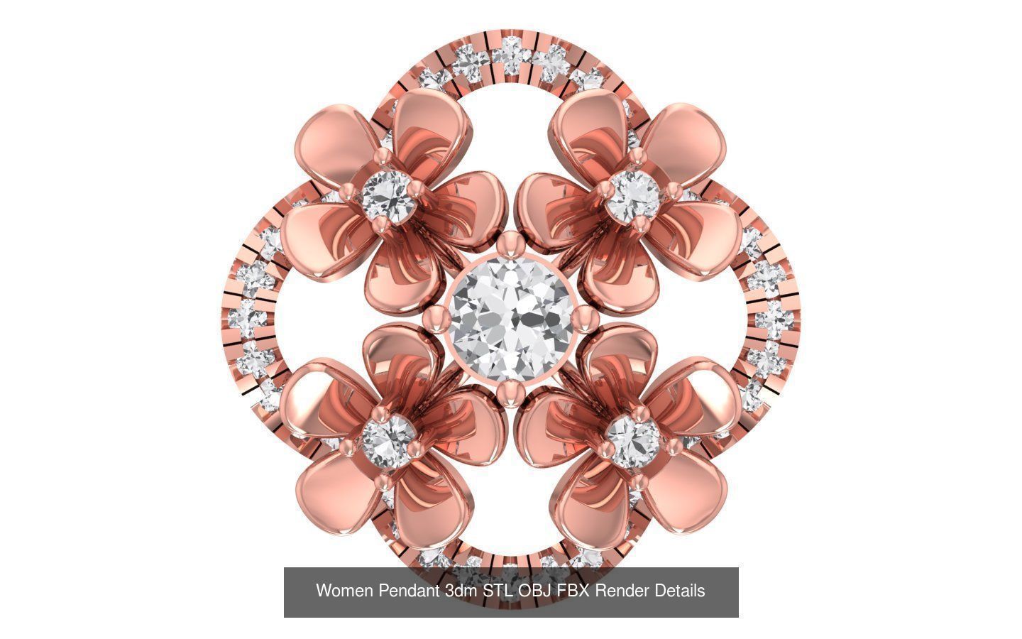 143 Women Unique Pendant 3dm STL OBJ FBX Details Collection _51