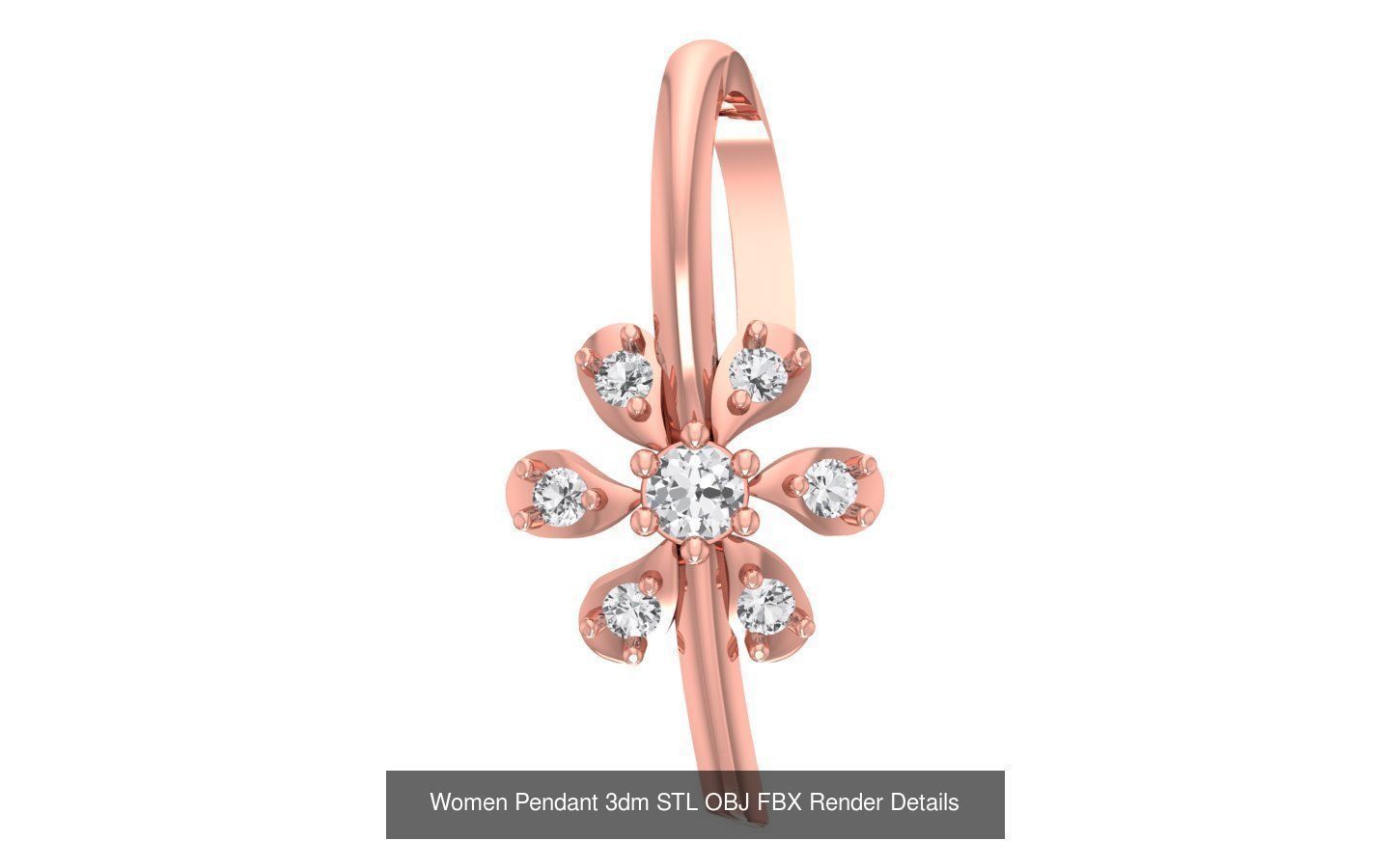 143 Women Unique Pendant 3dm STL OBJ FBX Details Collection _59