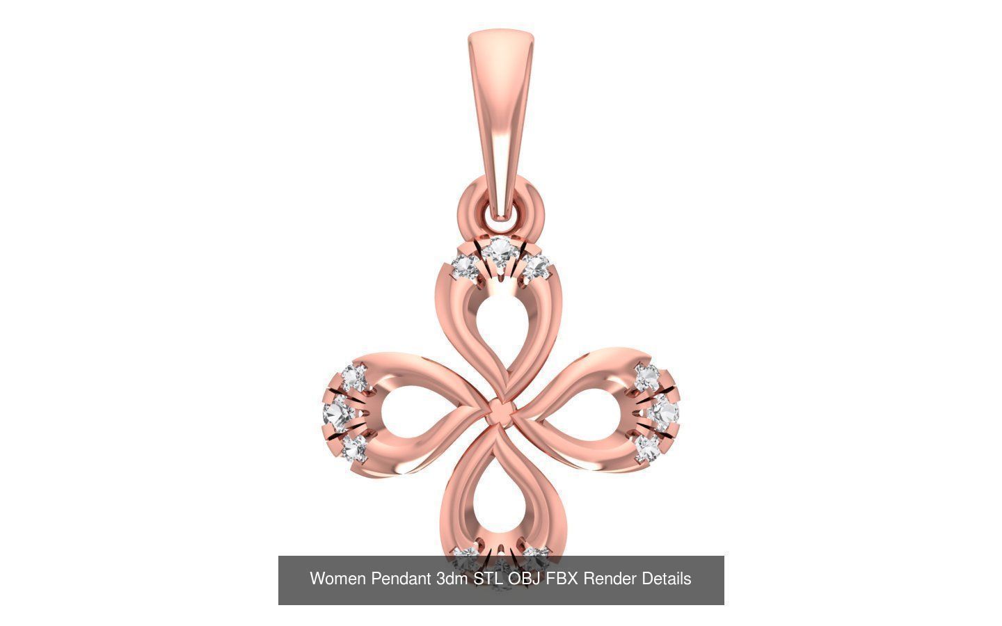 143 Women Unique Pendant 3dm STL OBJ FBX Details Collection _69