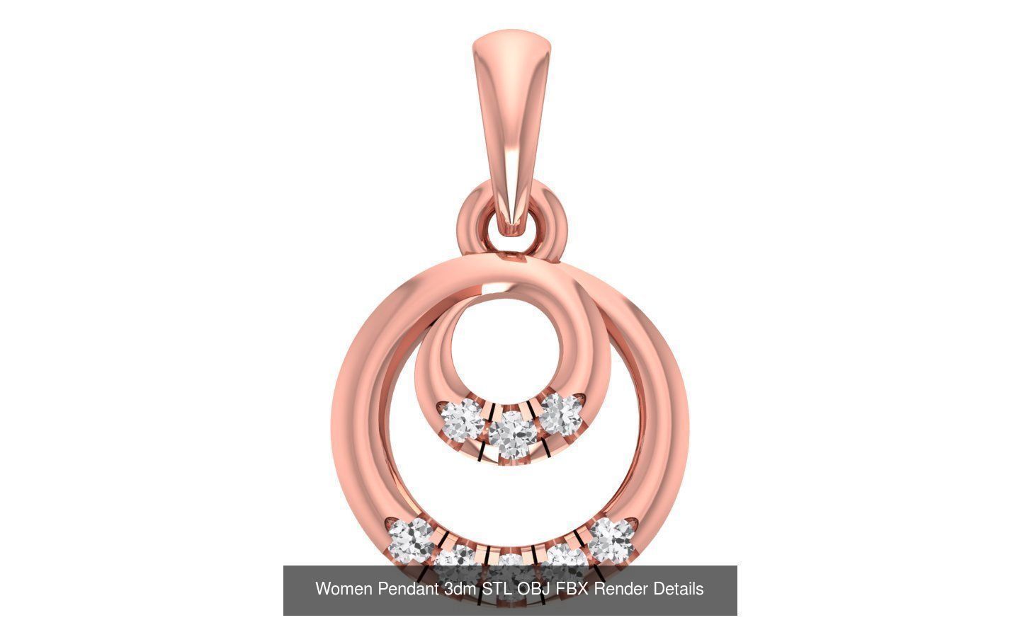 143 Women Unique Pendant 3dm STL OBJ FBX Details Collection _87