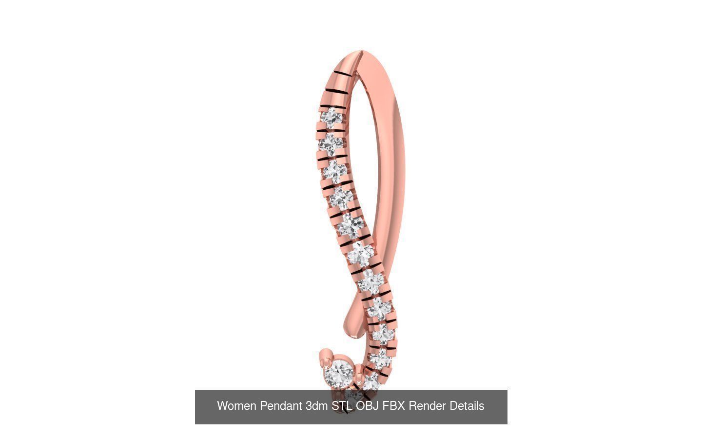 143 Women Unique Pendant 3dm STL OBJ FBX Details Collection _93