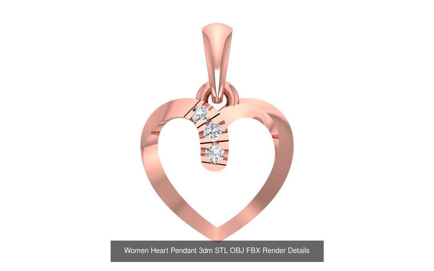 143 Women Unique Pendant 3dm STL OBJ FBX Details Collection _95