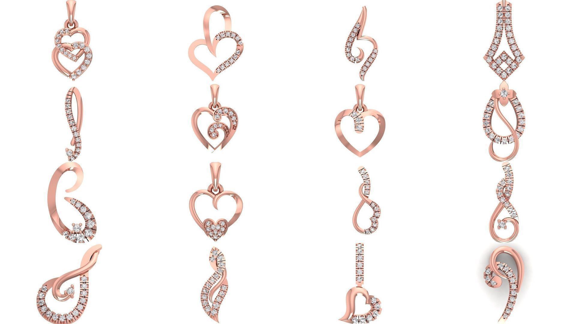 143 Women Unique Pendant 3dm STL OBJ FBX Details Collection _5