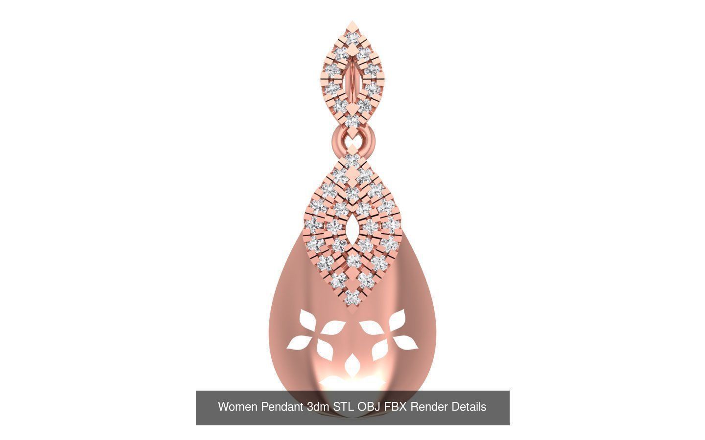 143 Women Unique Pendant 3dm STL OBJ FBX Details Collection _109