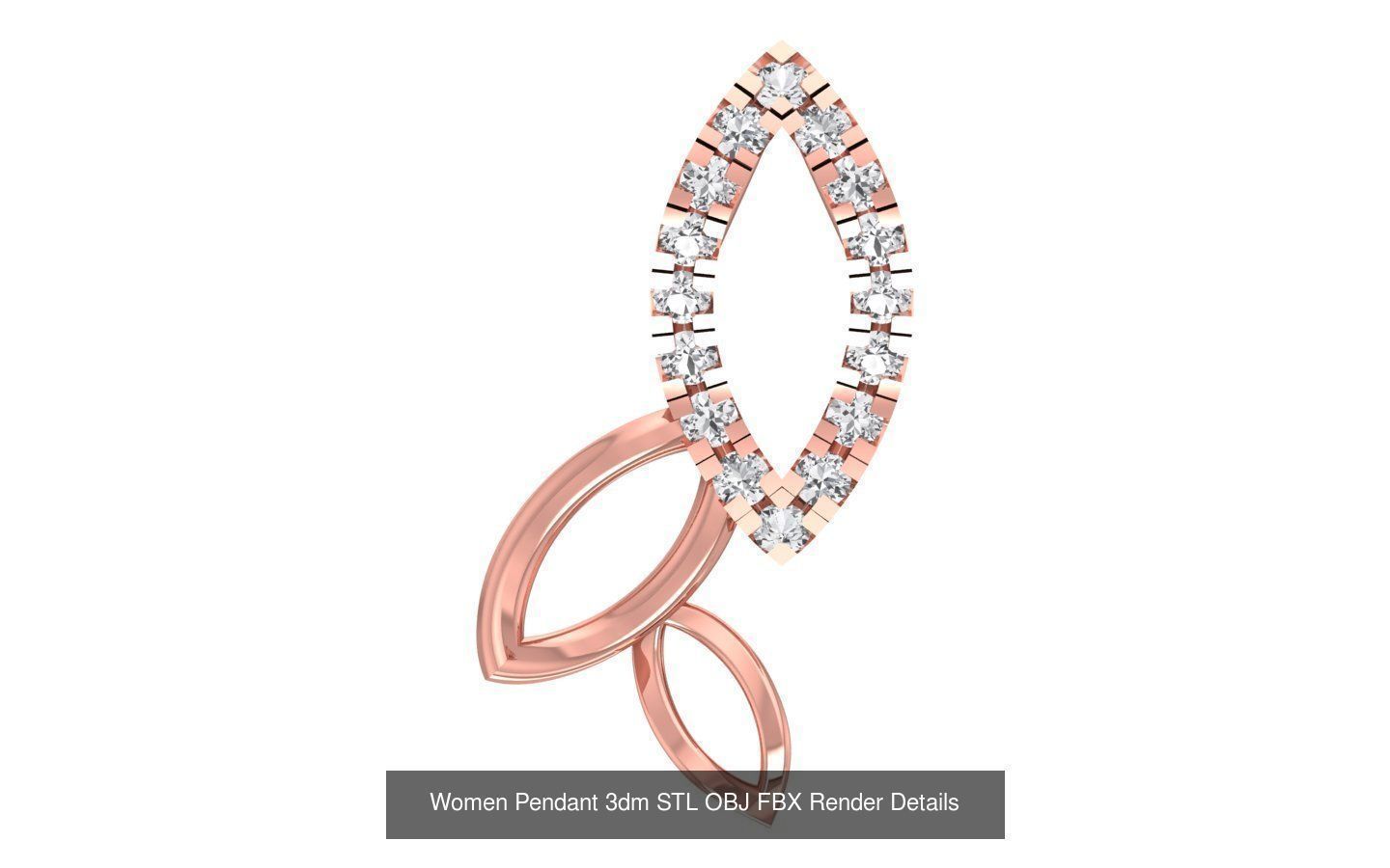 143 Women Unique Pendant 3dm STL OBJ FBX Details Collection _130