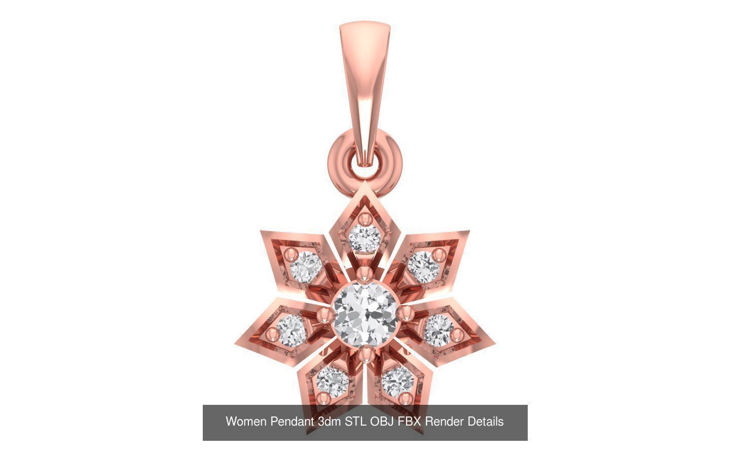 143 Women Unique Pendant 3dm STL OBJ FBX Details Collection _86