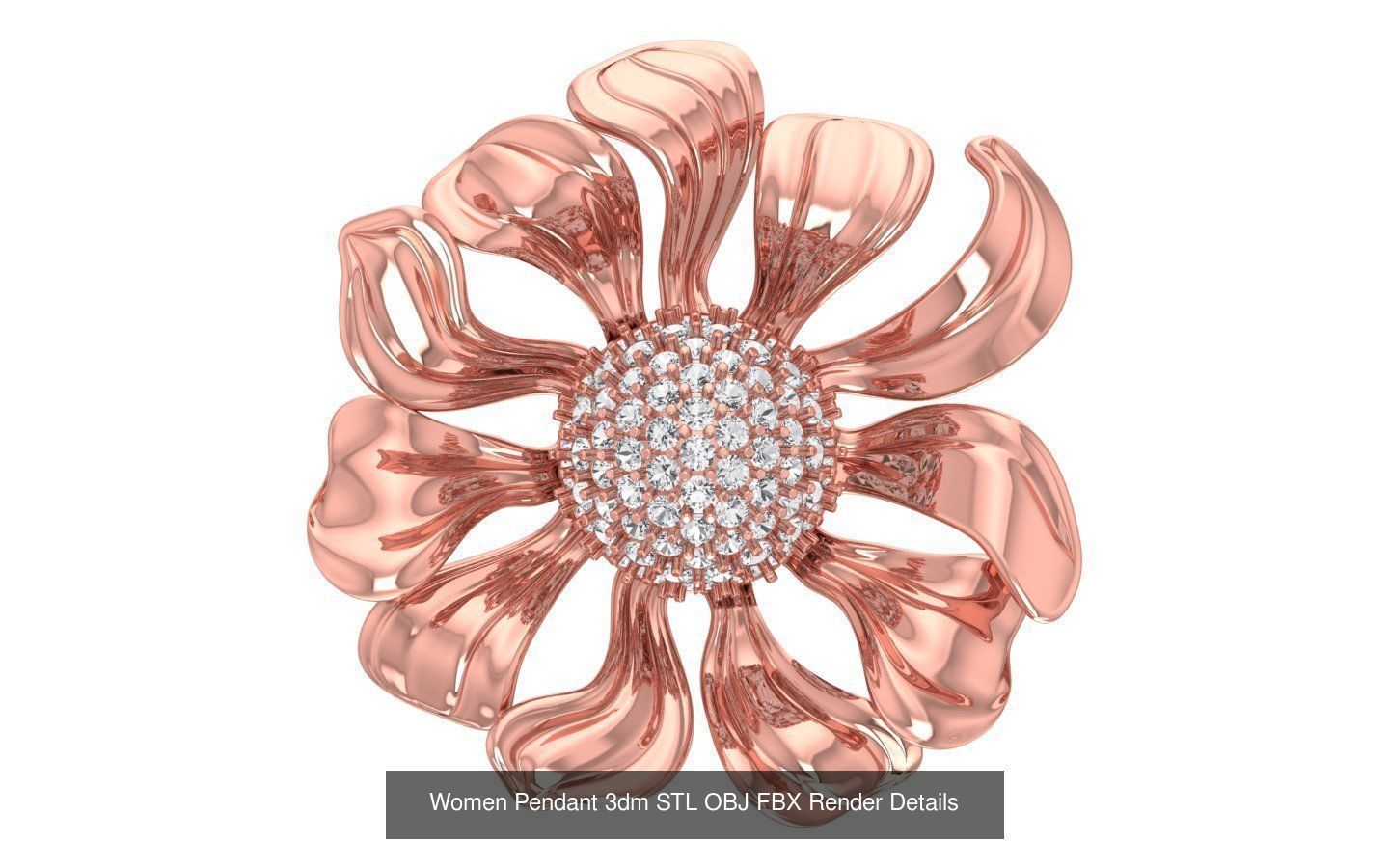 143 Women Unique Pendant 3dm STL OBJ FBX Details Collection _38