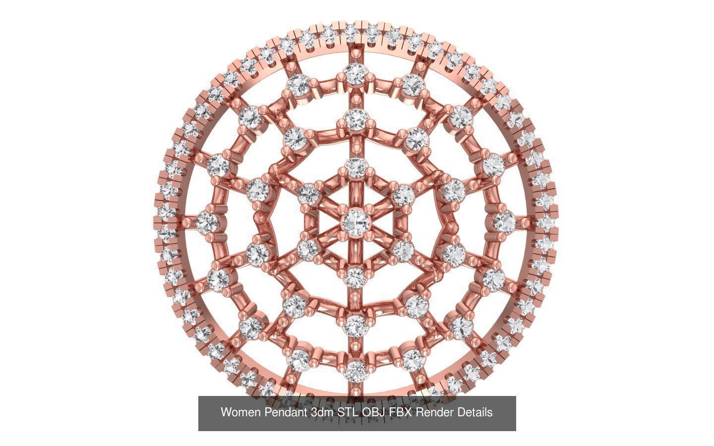 143 Women Unique Pendant 3dm STL OBJ FBX Details Collection _12