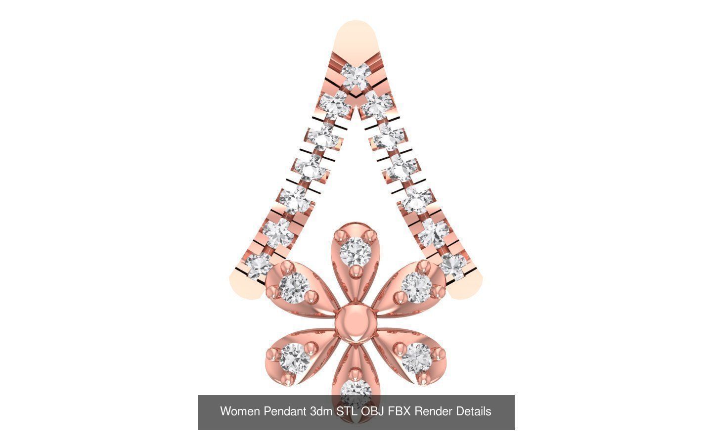 143 Women Unique Pendant 3dm STL OBJ FBX Details Collection _131