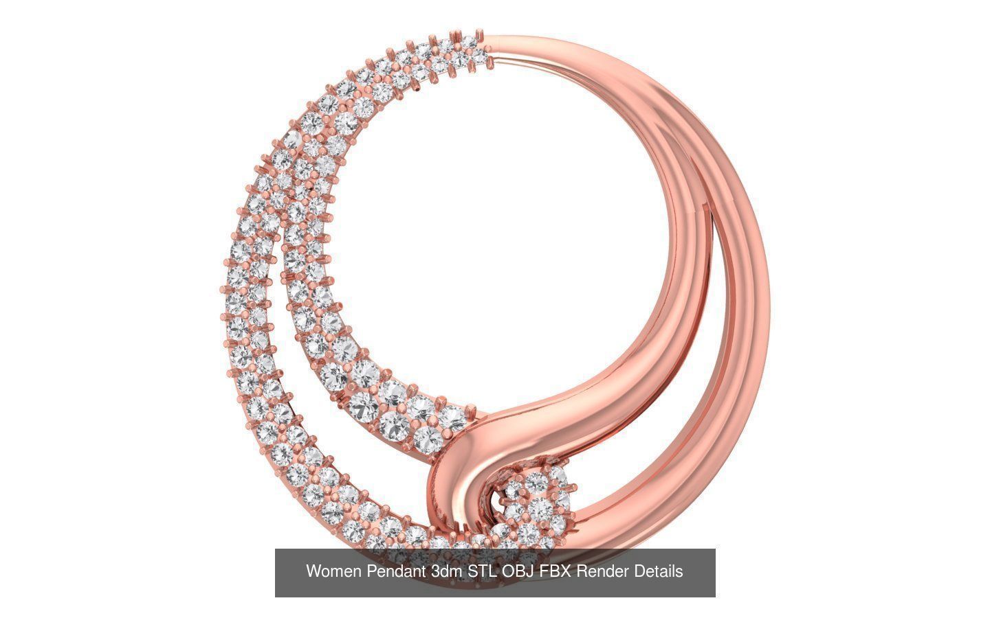 143 Women Unique Pendant 3dm STL OBJ FBX Details Collection _22