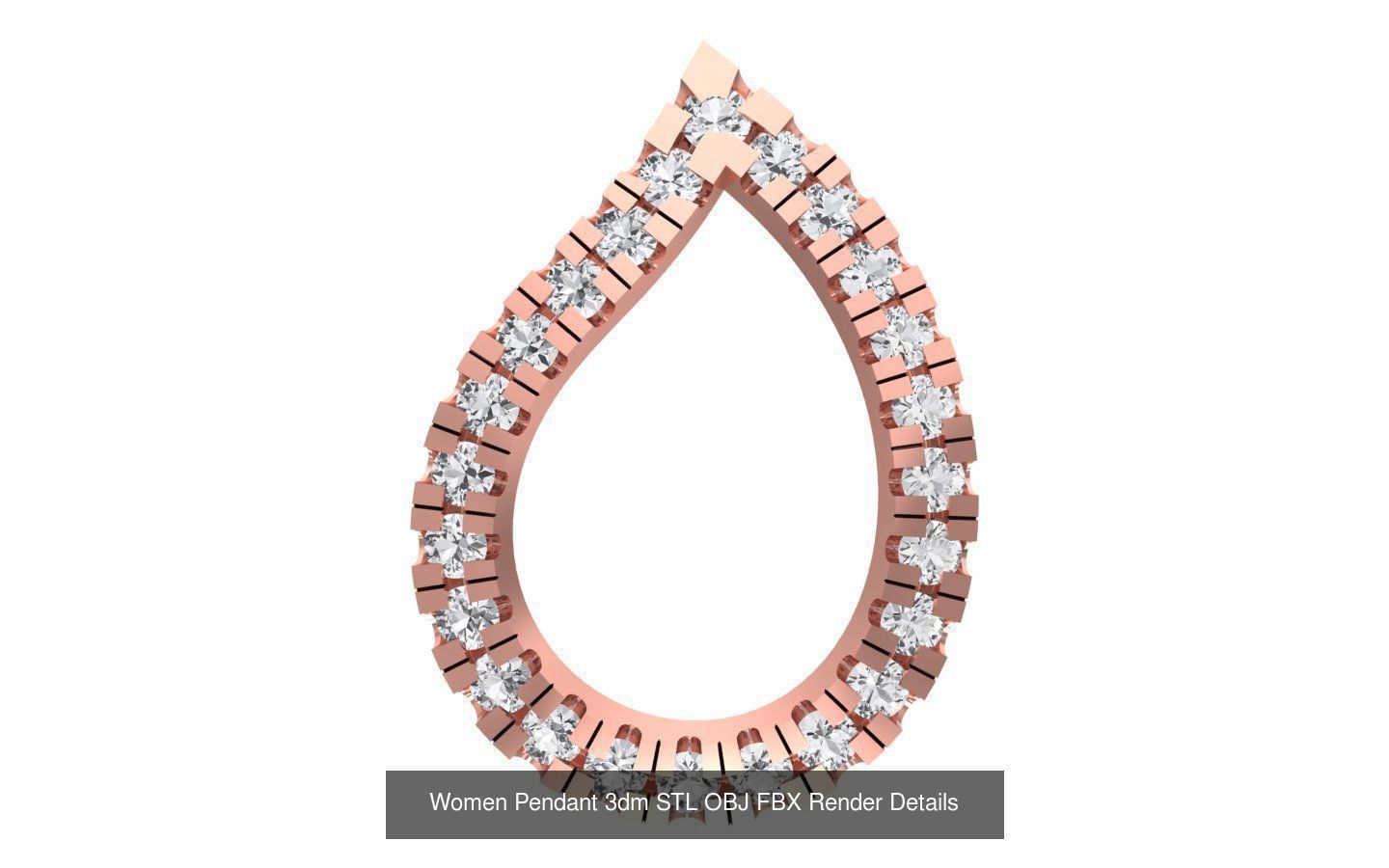 143 Women Unique Pendant 3dm STL OBJ FBX Details Collection _65