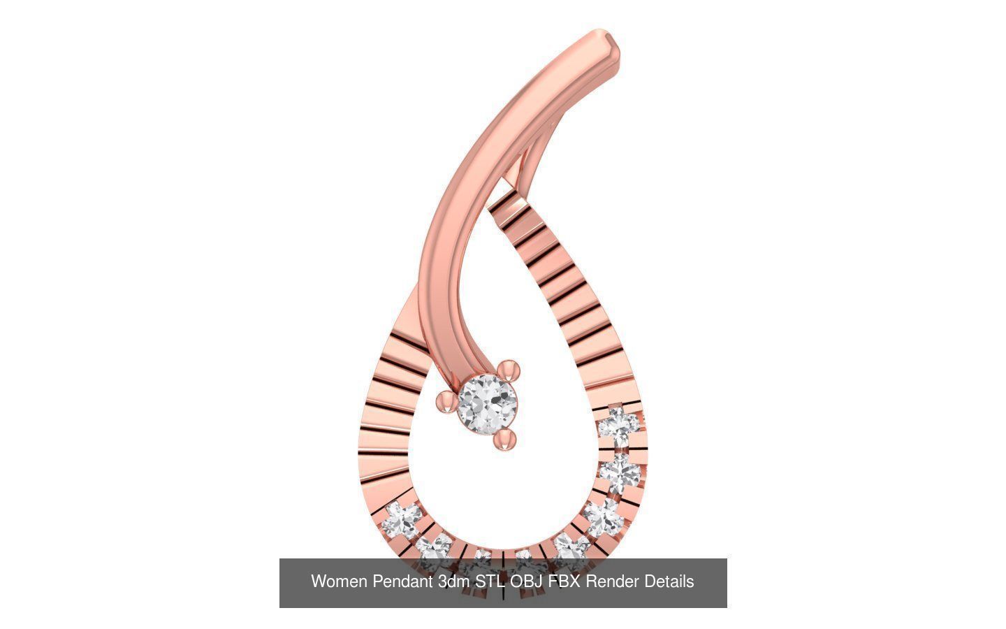 143 Women Unique Pendant 3dm STL OBJ FBX Details Collection _151