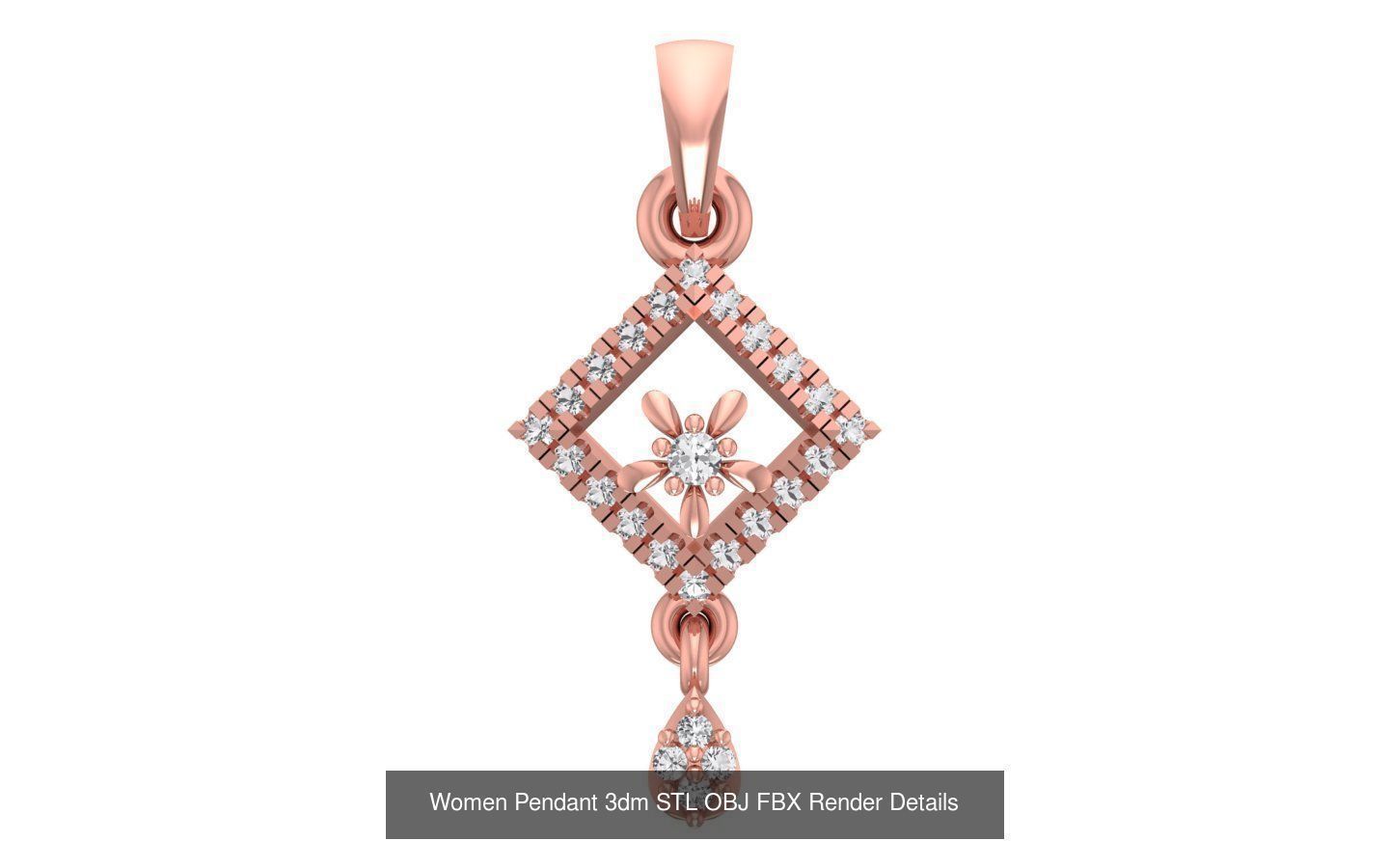 143 Women Unique Pendant 3dm STL OBJ FBX Details Collection _148