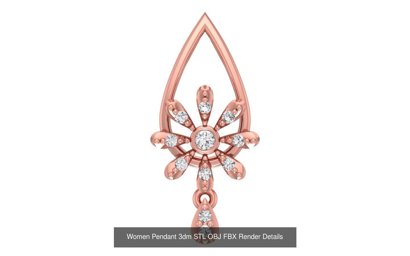143 Women Unique Pendant 3dm STL OBJ FBX Details Collection _147