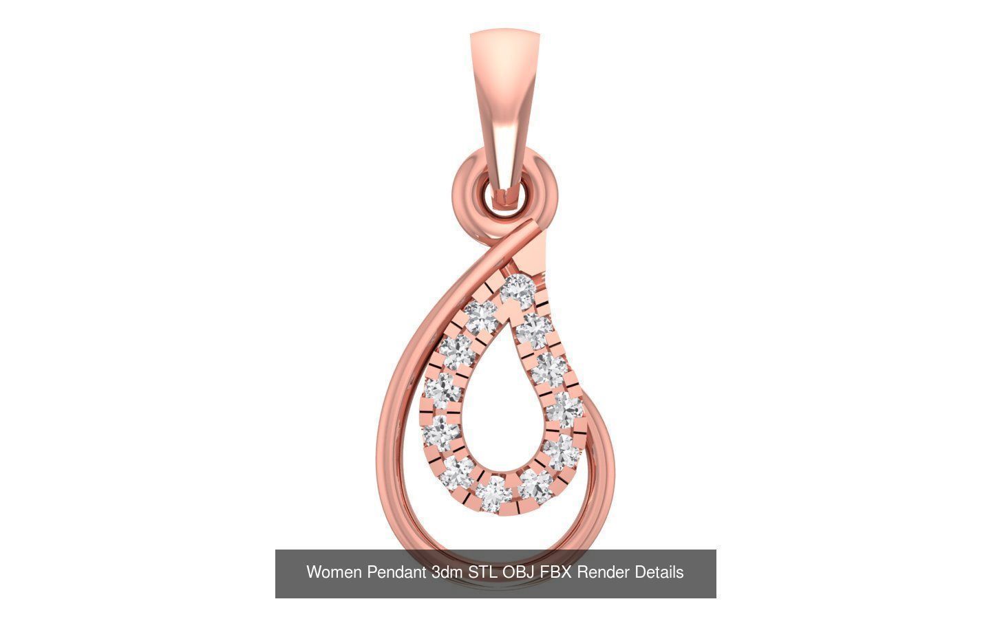 143 Women Unique Pendant 3dm STL OBJ FBX Details Collection _134