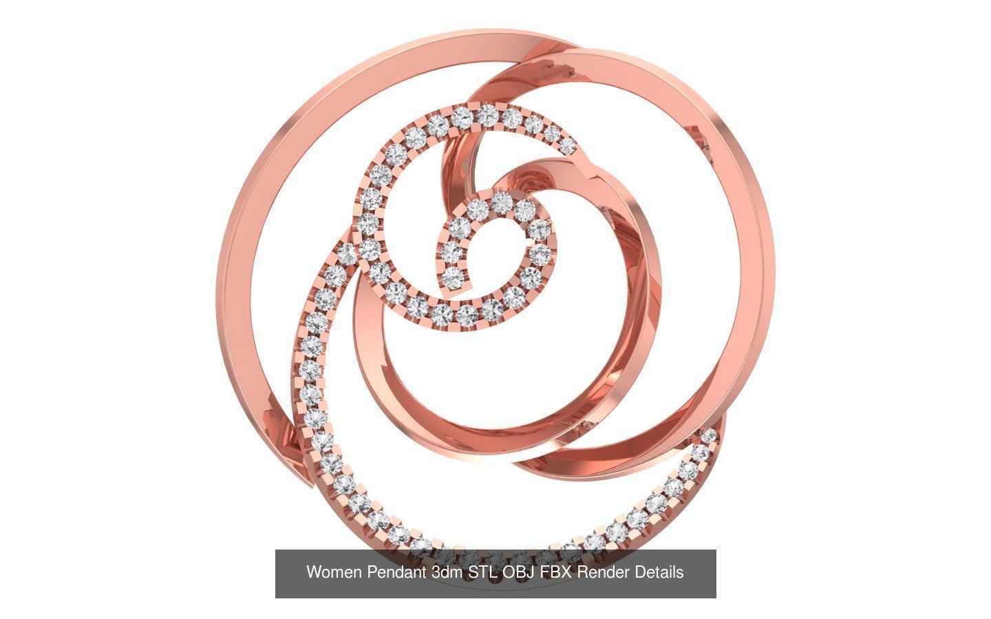 143 Women Unique Pendant 3dm STL OBJ FBX Details Collection _25
