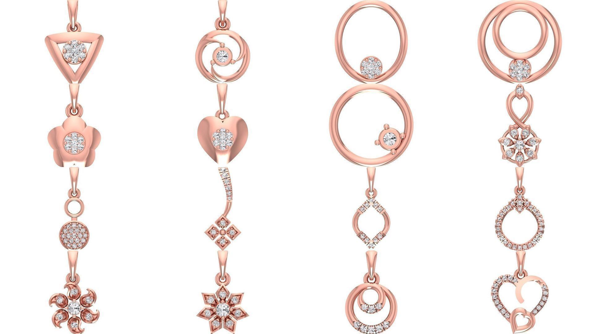 143 Women Unique Pendant 3dm STL OBJ FBX Details Collection _4