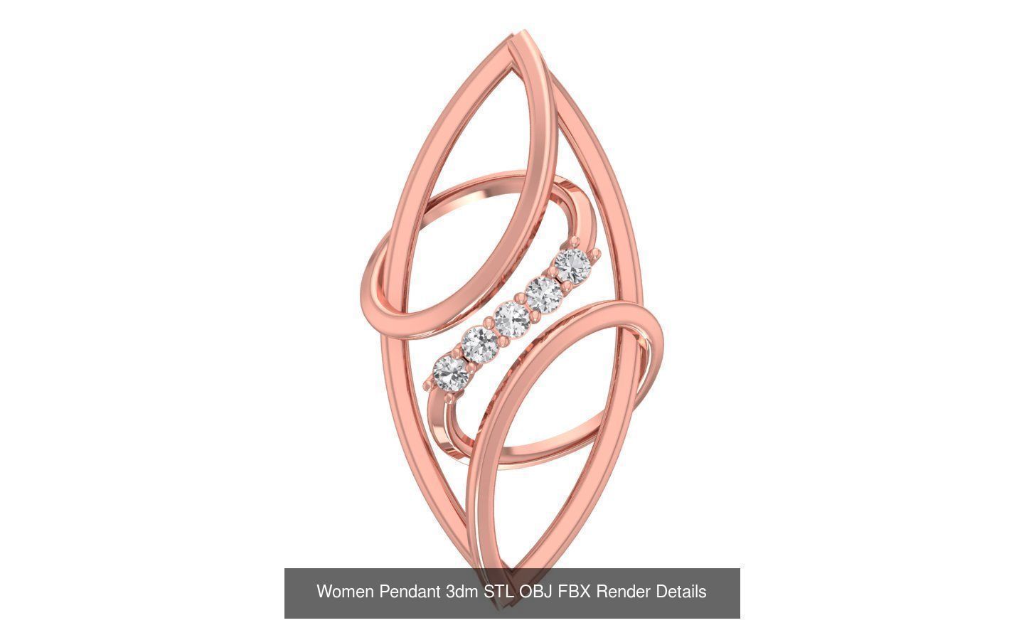 143 Women Unique Pendant 3dm STL OBJ FBX Details Collection _29