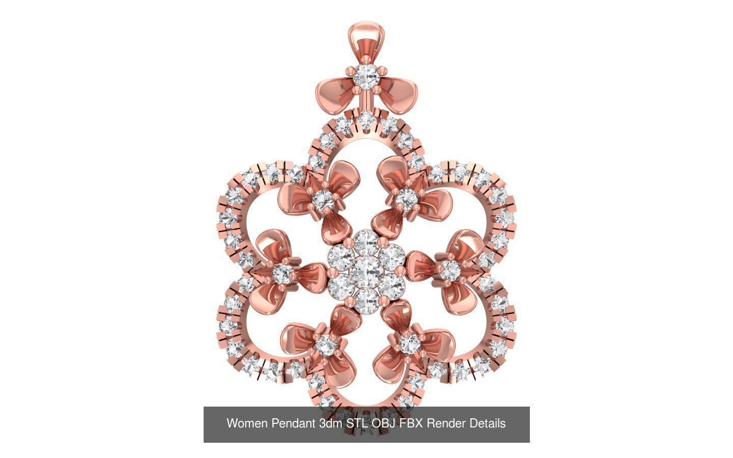 143 Women Unique Pendant 3dm STL OBJ FBX Details Collection _116