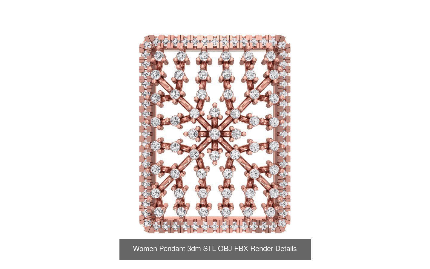 143 Women Unique Pendant 3dm STL OBJ FBX Details Collection _14