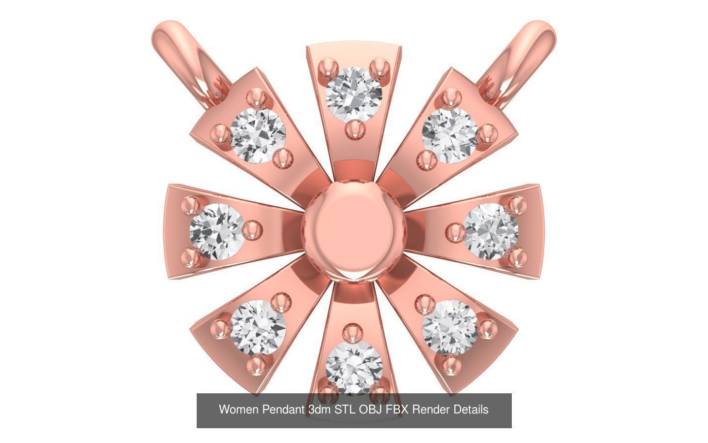 143 Women Unique Pendant 3dm STL OBJ FBX Details Collection _124
