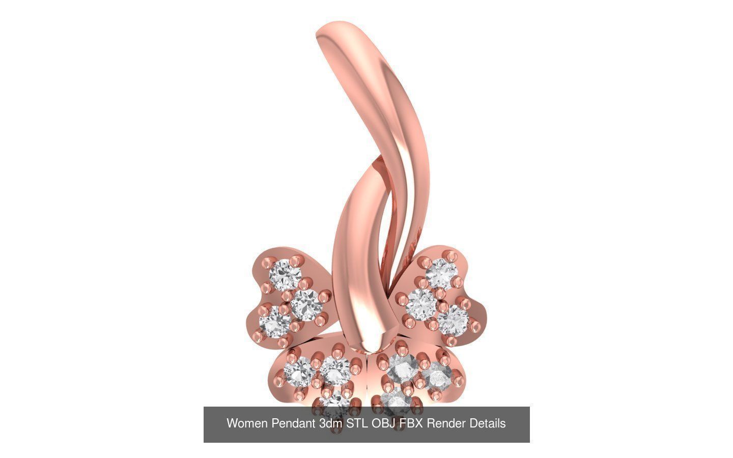 143 Women Unique Pendant 3dm STL OBJ FBX Details Collection _64