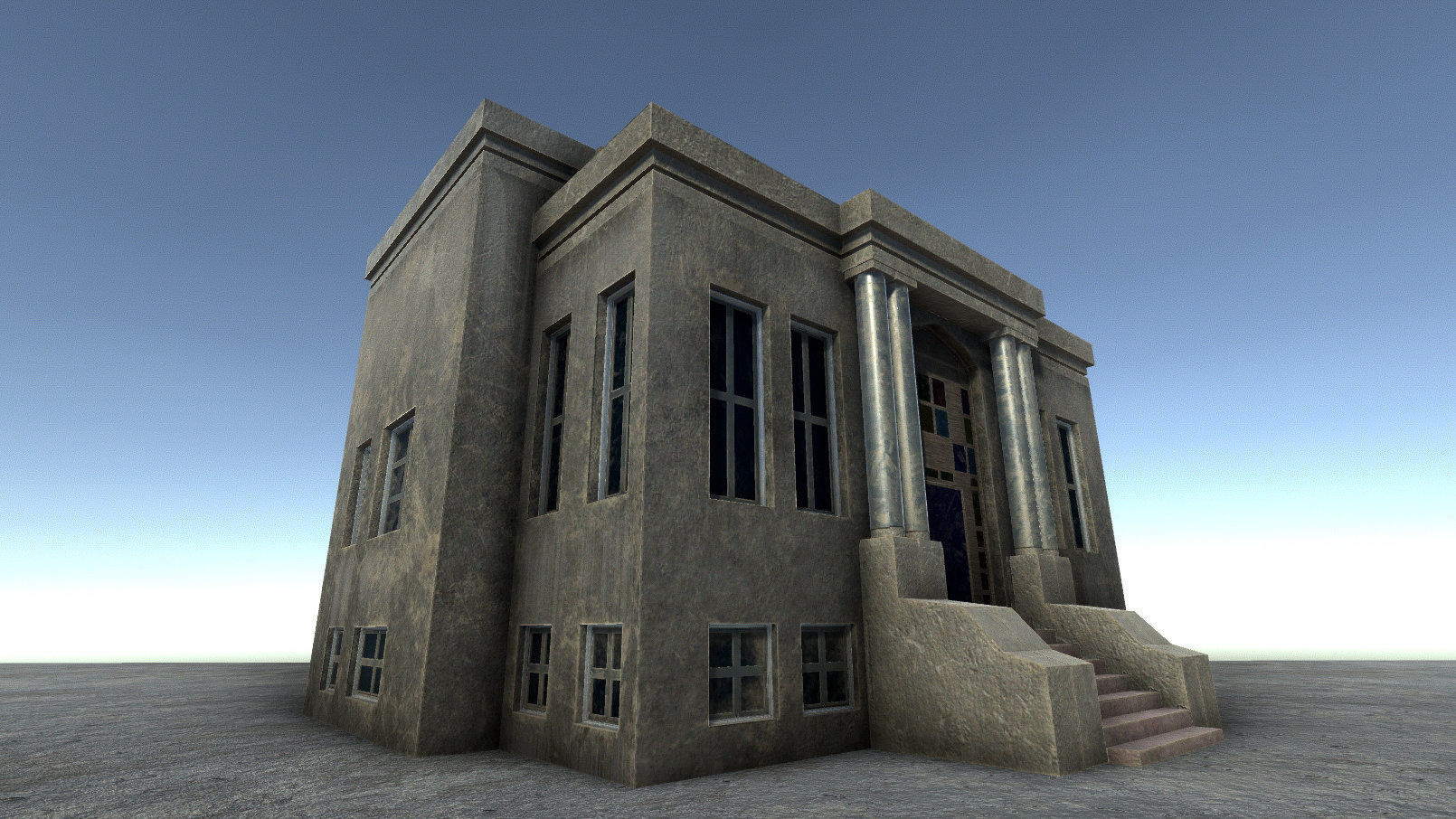 42 buildings for Unity and Unreal Engine Package Low-poly 3D model_5