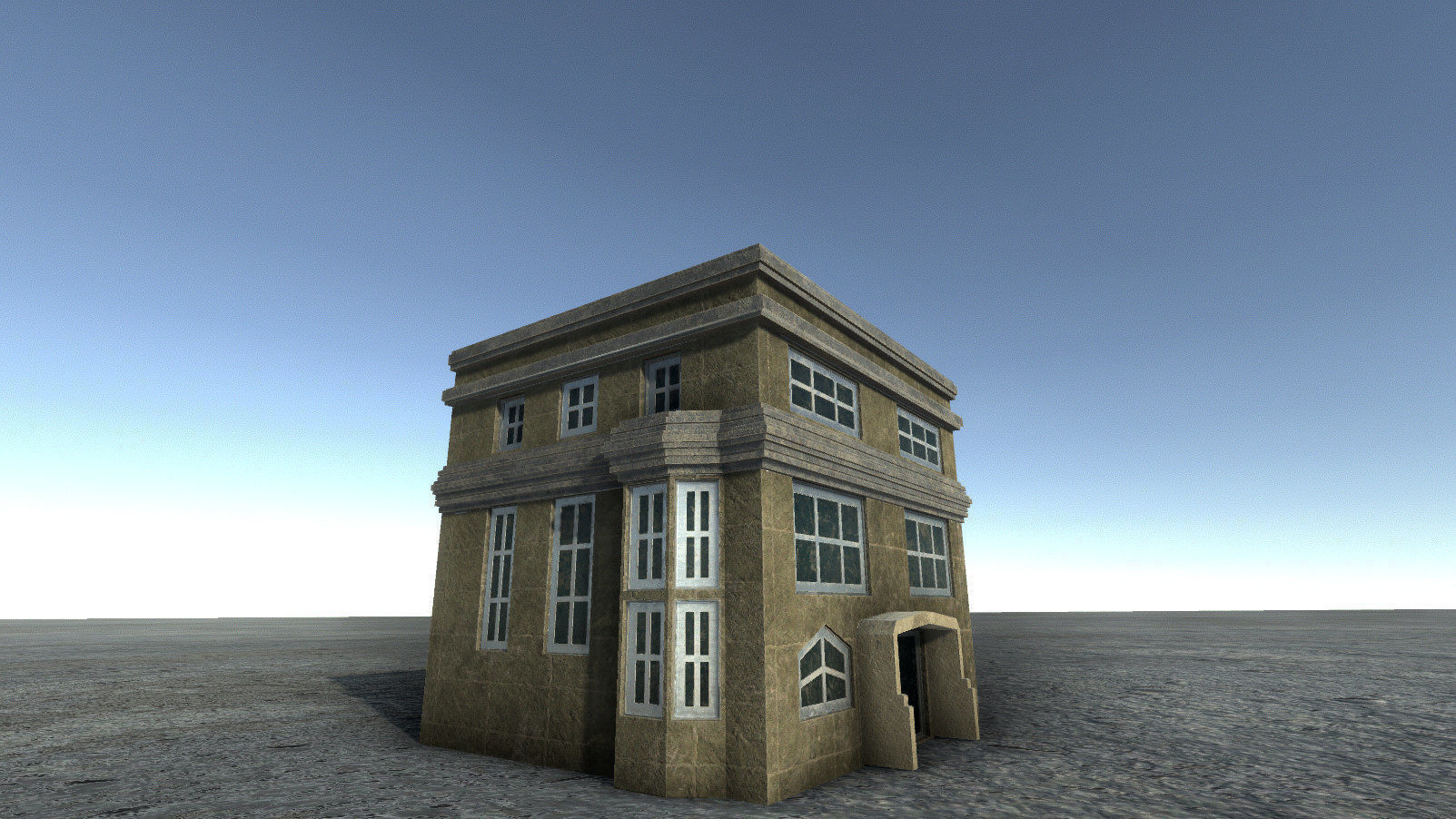 42 buildings for Unity and Unreal Engine Package Low-poly 3D model_13