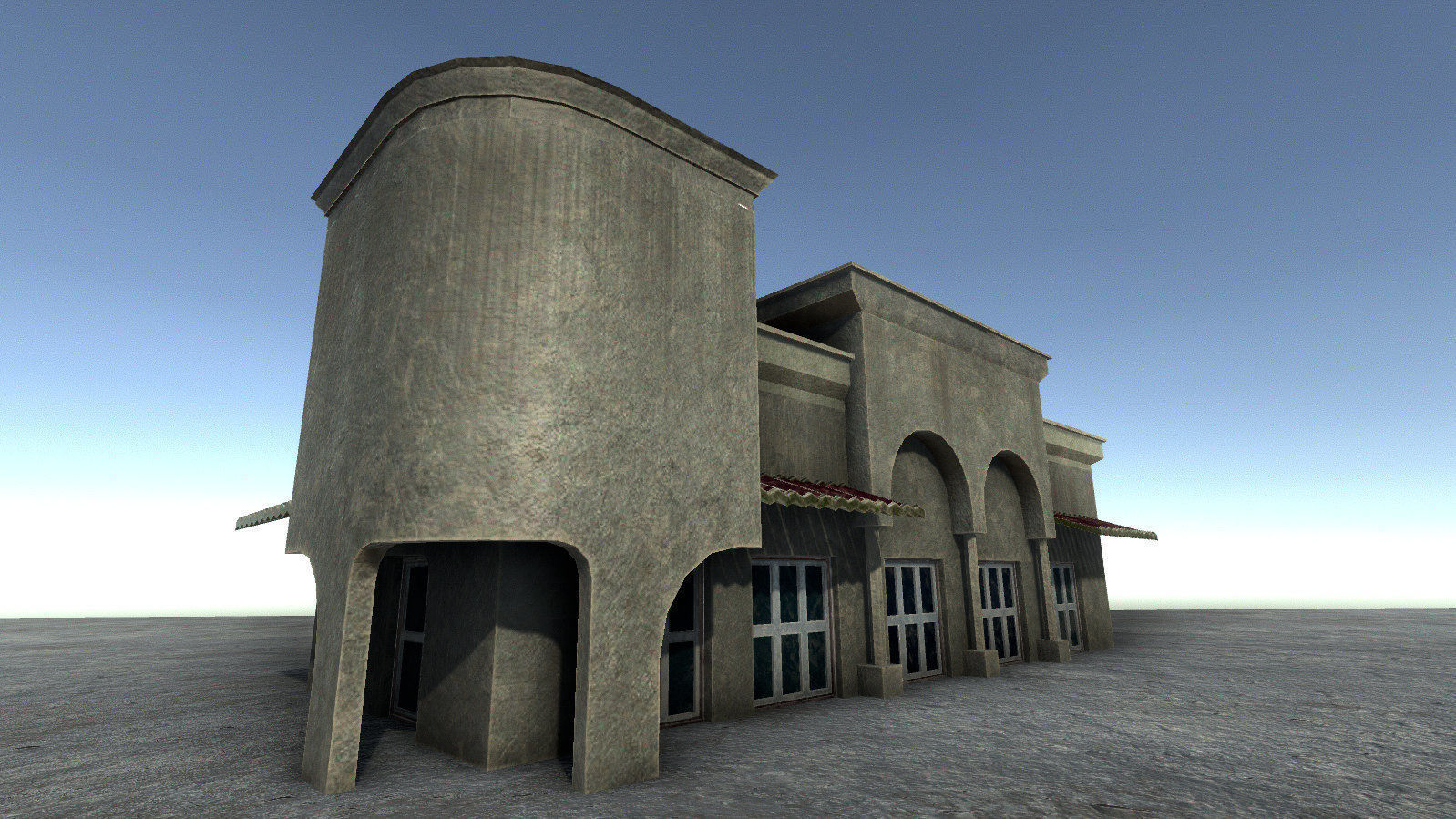 42 buildings for Unity and Unreal Engine Package Low-poly 3D model_41