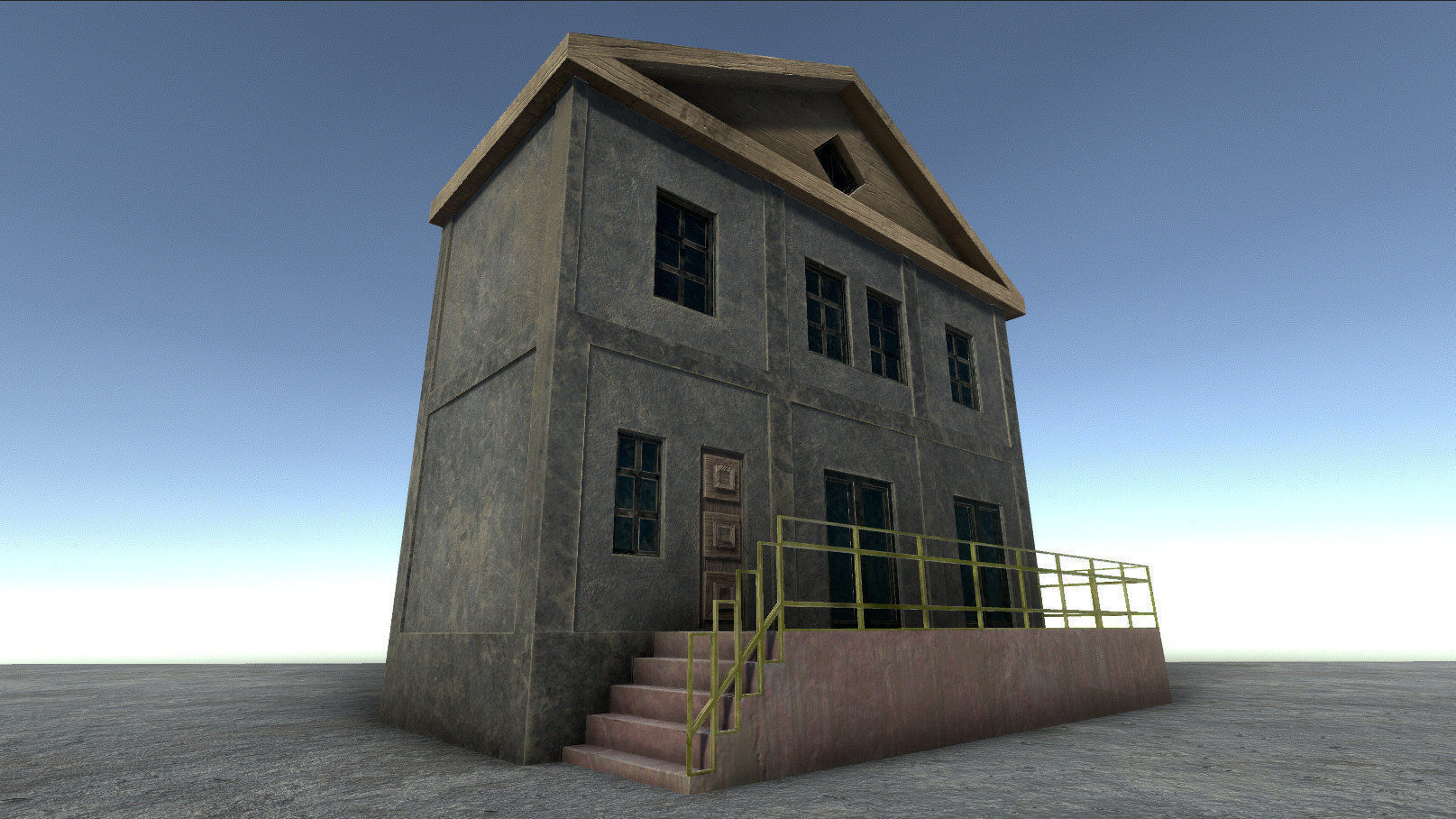 42 buildings for Unity and Unreal Engine Package Low-poly 3D model_9