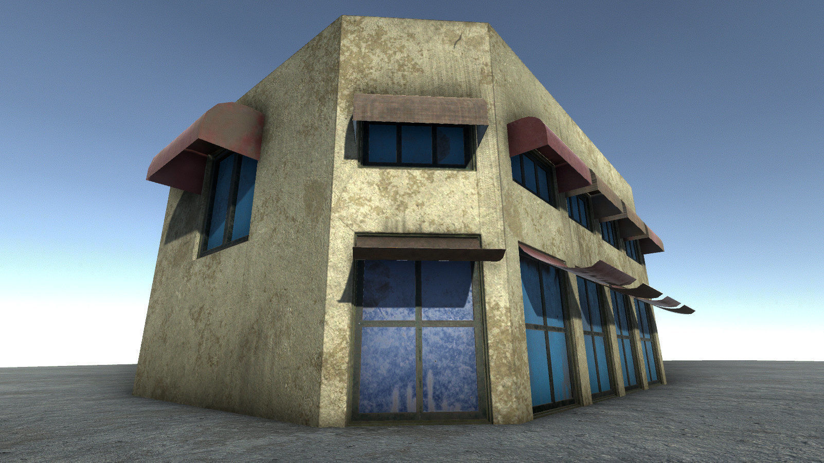 42 buildings for Unity and Unreal Engine Package Low-poly 3D model_28