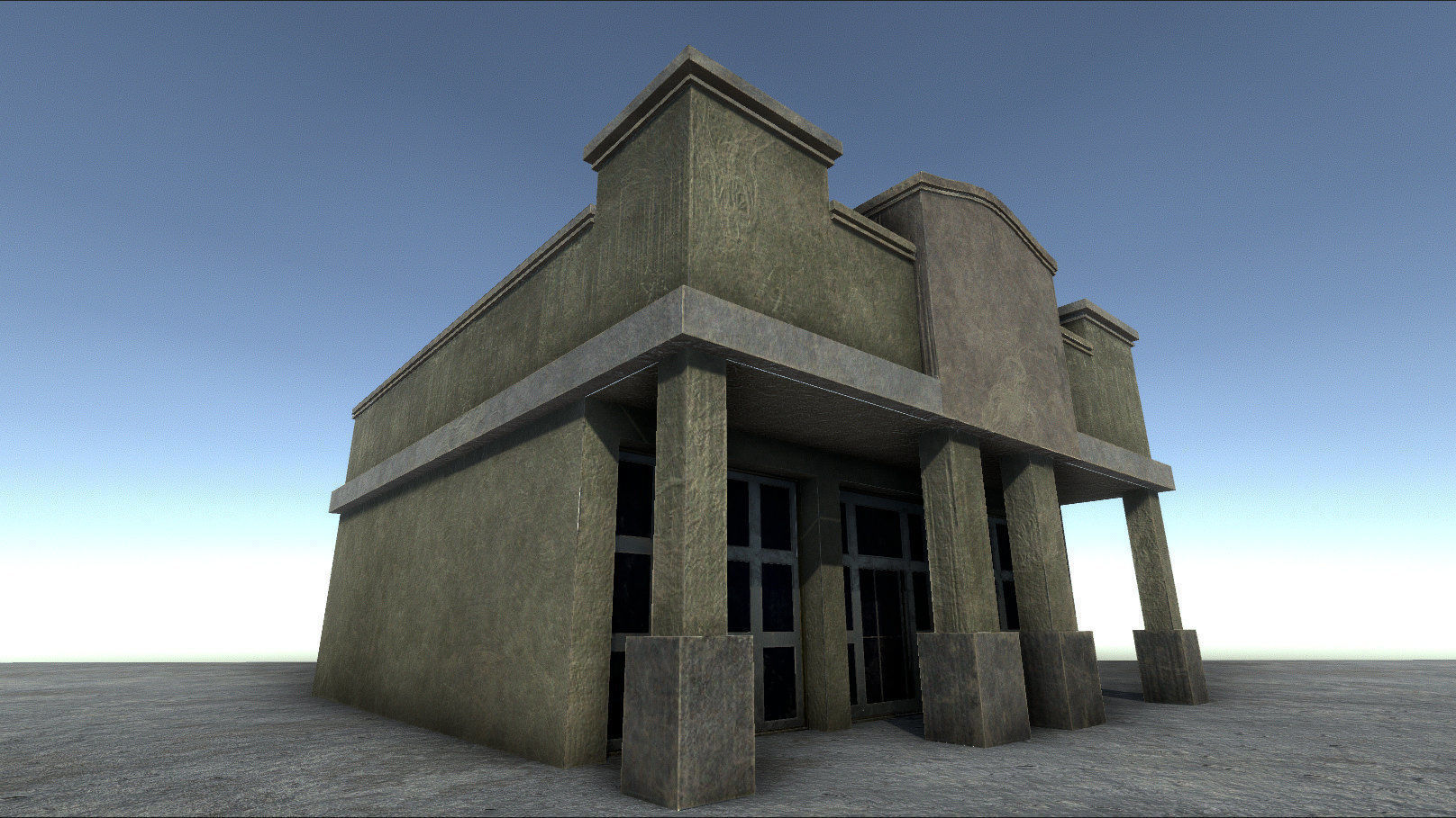 42 buildings for Unity and Unreal Engine Package Low-poly 3D model_12