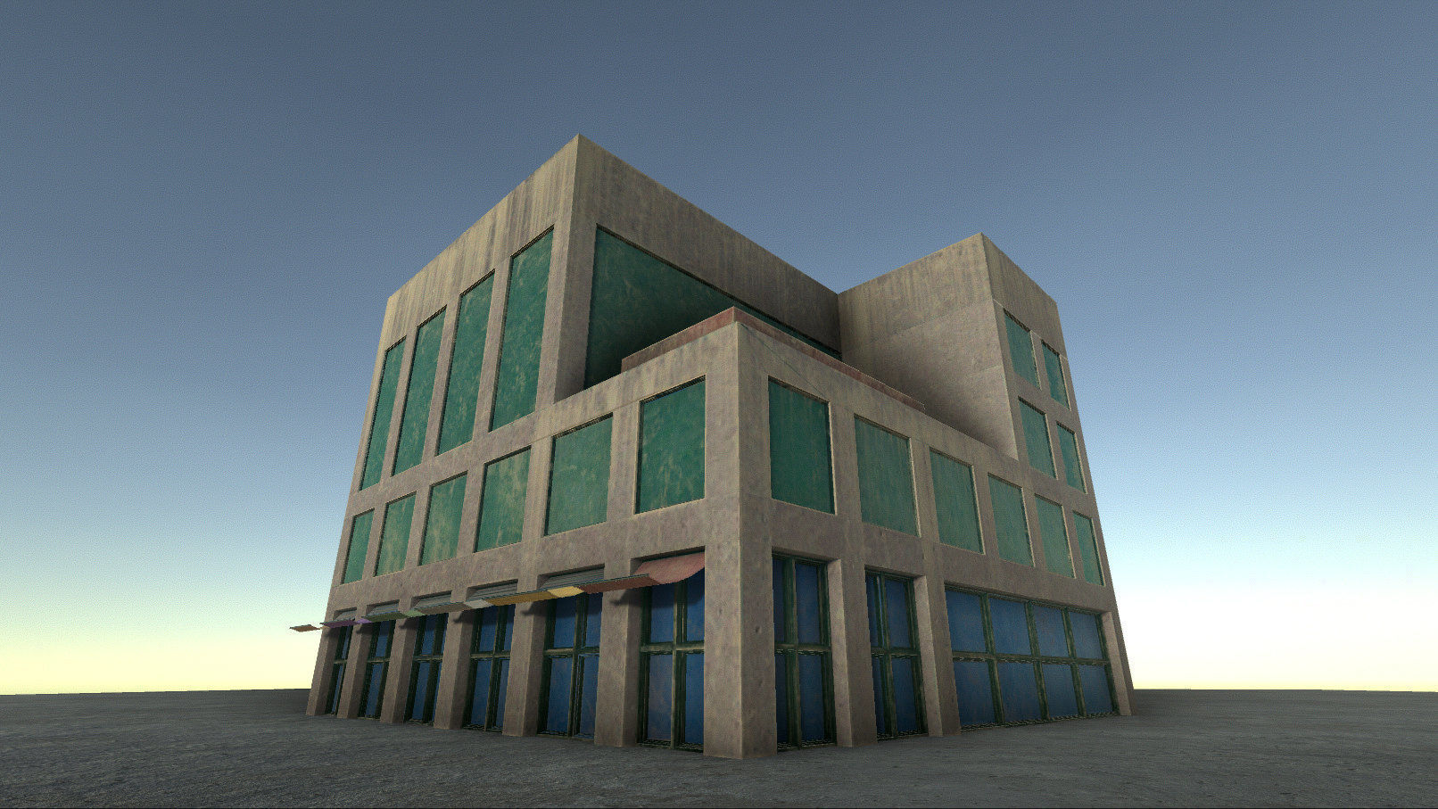 42 buildings for Unity and Unreal Engine Package Low-poly 3D model_37