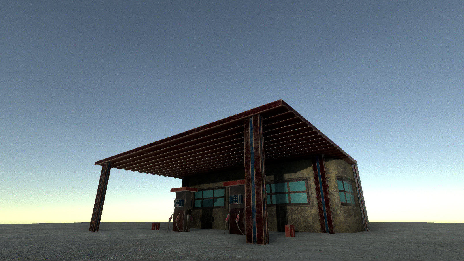 42 buildings for Unity and Unreal Engine Package Low-poly 3D model_36