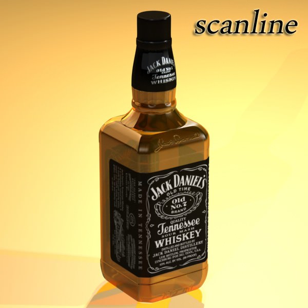 Jack Daniels Bottle 3D model_10