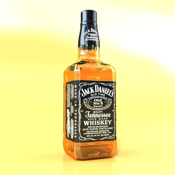 Jack Daniels Bottle 3D model_1