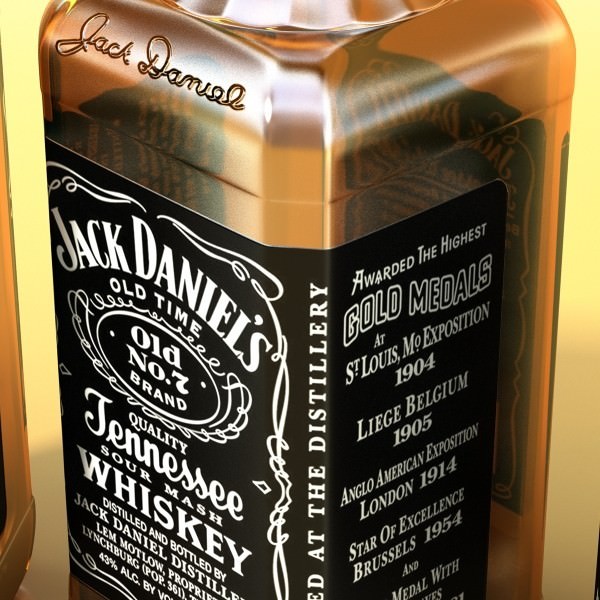 Jack Daniels Bottle 3D model_7