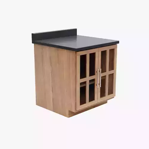 3D Modern Kitchen Counter 3 End Piece