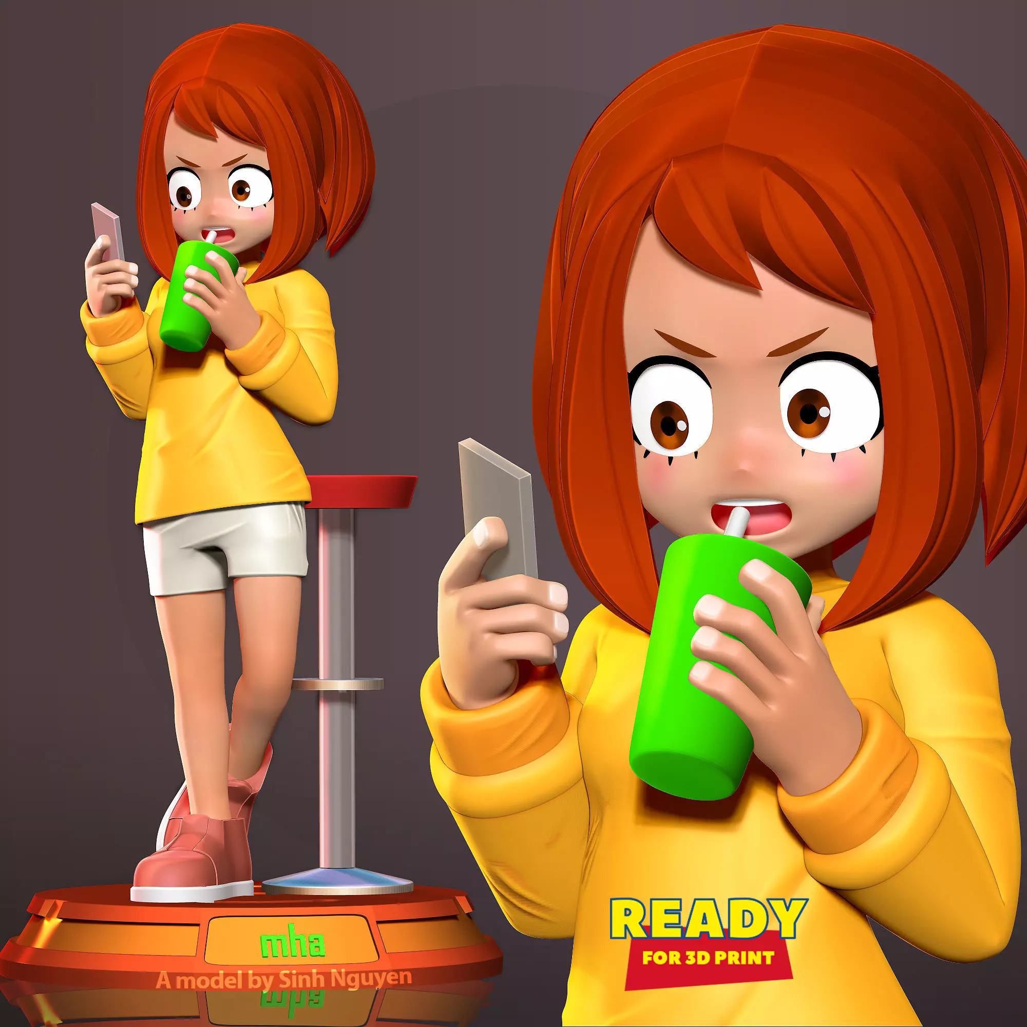 Kid Ochaco Uraraka 3D print model
