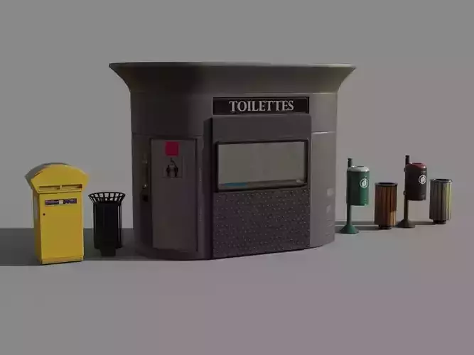 Urban objects pack for French city