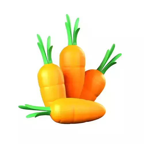 carrot lowpoly cute style