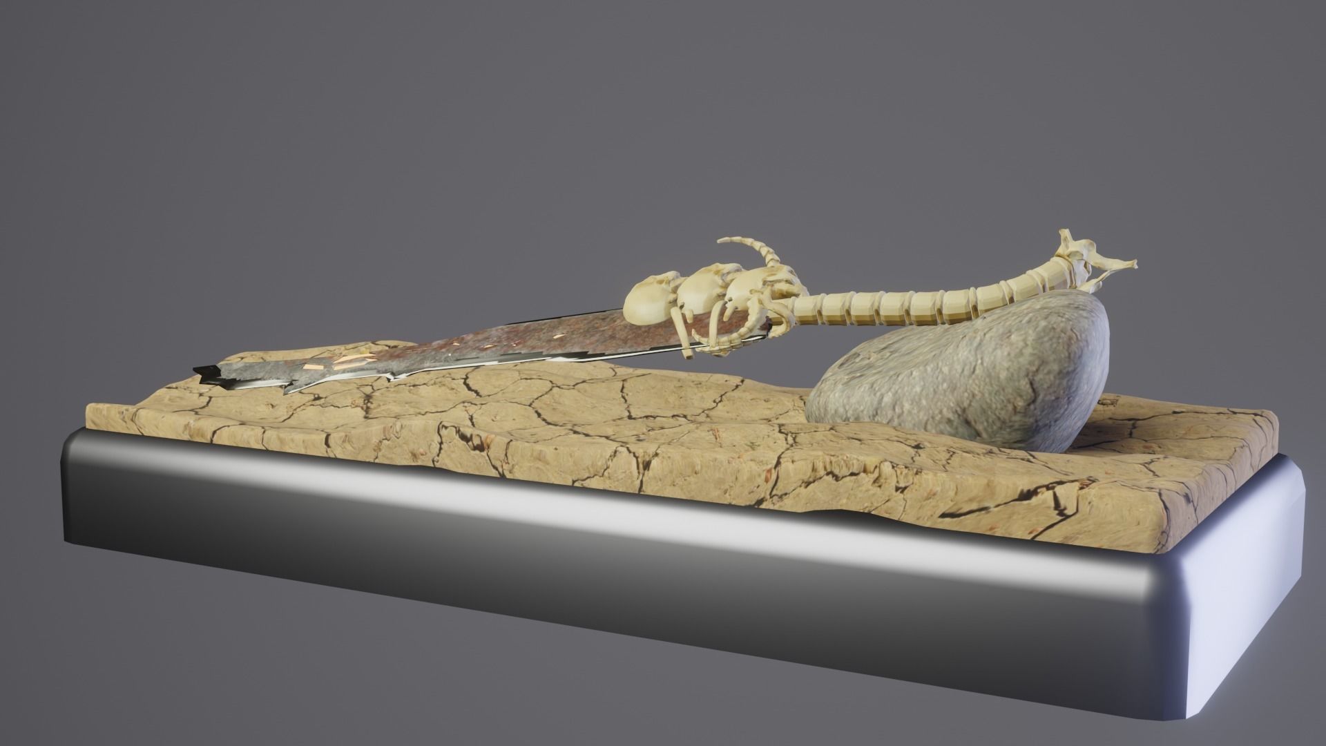 Bone Great Sword 3D model_17