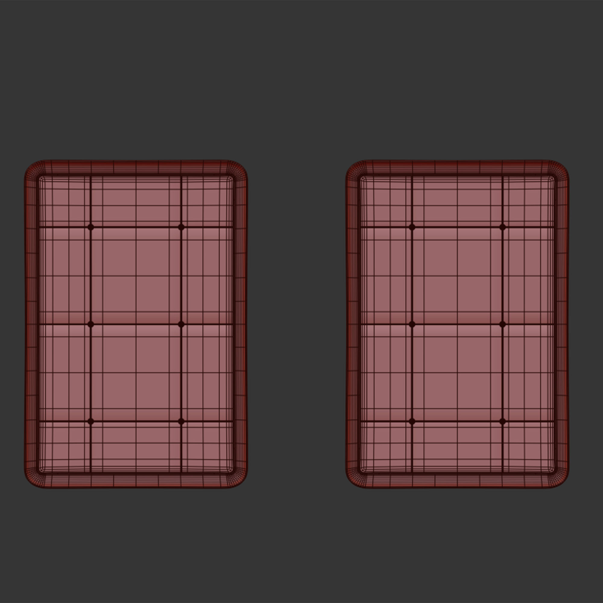 Orangery mirror by baker 3D model_5